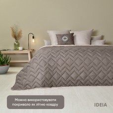 Покривало стьобане двостороннє ЛЮКС TM IDEIA 220 x 240 см шоколад/беж Покривало стьобане двостороннє ЛЮКС TM IDEIA 220 x 240 см шоколад/беж