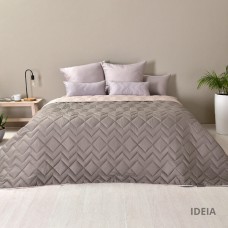 Покривало стьобане двостороннє ЛЮКС TM IDEIA 240 x 260 см сірий/беж Покривало стьобане двостороннє ЛЮКС TM IDEIA 240 x 260 см сірий/беж