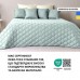 Покривало стьобане двостороннє Стиль Cube TM IDEIA 140 x 210 см м’ятно/св сіре Покривало стьобане двостороннє Стиль Cube TM IDEIA 140 x 210 см м’ятно/св сіре