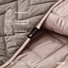 Покривало стьобане двостороннє стиль IZZI TM IDEIA 220 x 240 см сірий/беж Покривало стьобане двостороннє стиль IZZI TM IDEIA 220 x 240 см сірий/беж