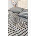 Постільна білизна Style Washed Cotton, варена бавовна, сіра в чорну смужку