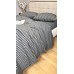Постільна білизна Style Washed Cotton, варена бавовна, сіра в чорну смужку