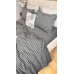 Постільна білизна Style Washed Cotton, варена бавовна, сіра в чорну смужку