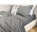 Постільна білизна Style Washed Cotton, варена бавовна, сіра в чорну смужку