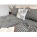 Постільна білизна Style Washed Cotton, варена бавовна, сіра в чорну смужку
