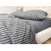 Постільна білизна Style Washed Cotton, варена бавовна, сіра в чорну смужку