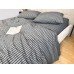 Постільна білизна Style Washed Cotton, варена бавовна, сіра в чорну смужку