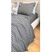 Постільна білизна Style Washed Cotton, варена бавовна, сіра в чорну смужку