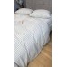 Постільна білизна Magic Washed Cotton, варена бавовна в тонку чорну смужку