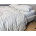 Постільна білизна Magic Washed Cotton, варена бавовна в тонку чорну смужку