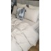 Постільна білизна Mini Bell Washed Cotton, кремова варена бавовна у тонку бежеву смужку