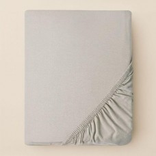 Простирадло трикотажне, 180/200 x 200 x 35 см, на гумці, сіре/беж, ТМ IDEIA Простирадло трикотажне, 180/200 x 200 x 35 см, на гумці, сіре/беж, ТМ IDEIA