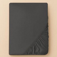 Простирадло трикотажне, 180/200 x 200 x 35 см, на гумці, темно-сіре, ТМ IDEIA Простирадло трикотажне, 180/200 x 200 x 35 см, на гумці, темно-сіре, ТМ IDEIA