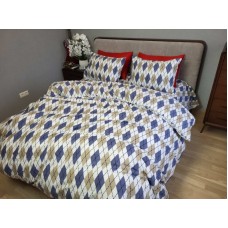 Комплект постільної білизни Ромб синій, Turkish flannel Комплект постільної білизни Ромб синій, Turkish flannel