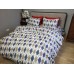 Комплект постільної білизни Ромб синій, Turkish flannel