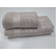 Рушники махрові жаккардові LUX COTTON AKASYA, 100% бавовна 520 г/м2, пісочні, ТМ Gulcan Рушники махрові жаккардові LUX COTTON AKASYA, 100% бавовна 520 г/м2, пісочні, ТМ Gulcan