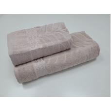 Рушники махрові жаккардові LUX COTTON AKASYA, 100% бавовна 520 г/м2, пудра, ТМ Gulcan Рушники махрові жаккардові LUX COTTON AKASYA, 100% бавовна 520 г/м2, пудра, ТМ Gulcan