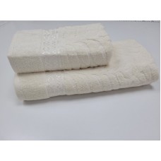 Рушники махрові жаккардові LUX COTTON AKASYA, 100% бавовна 520 г/м2, ваніль, ТМ Gulcan Рушники махрові жаккардові LUX COTTON AKASYA, 100% бавовна 520 г/м2, ваніль, ТМ Gulcan