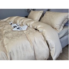 Комплект постільної білизни Сатин JACQUARD, ROSE BEIGE Комплект постільної білизни Сатин JACQUARD, ROSE BEIGE