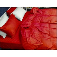 Комплект постільної білизни Сатин Stripe ELITE, RED 1/1см