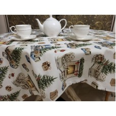 Скатертина Новорічна, кругла Скатертина Новорічна, кругла