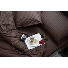 Комплект постільної білизни Stripe LUX CHOCOLATE 1/1см