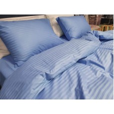Комплект постільної білизни Cornflower Blue, Страйп сатин LUX, смужка 1 см, ТМ Комфорт-текстиль Комплект постільної білизни Cornflower Blue, Страйп сатин LUX, смужка 1 см, ТМ Комфорт-текстиль