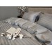 Комплект постільної білизни Stripe PREMIUM, SILVER STONE 2/2см
