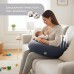 U-подібна подушка для вагітних SeiDesign 30 x 190 см, для сну та годування, бавовна, знімна наволочка, темно-сіра U-подібна подушка для вагітних SeiDesign 30 x 190 см, для сну та годування, бавовна, знімна наволочка, темно-сіра