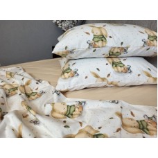 Комплект постільної білизни Вухастики/бежева, Фланель, Туреччина, ТМ Комфорт-текстиль Комплект постільної білизни Вухастики/бежева, Фланель, Туреччина, ТМ Комфорт-текстиль