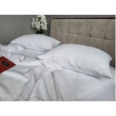 Комплект постільної білизни White з чотиришарового мусліну, 100% бавовна, ТМ Комфорт-текстиль