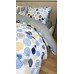 Комплект постільної білизни Юлій Turkish Cotton, двосторонній, білий з яскравими колами