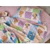 Комплект постільної білизни Звірята/рожевий, Turkish flannel Комплект постільної білизни Звірята/рожевий, Turkish flannel