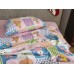 Комплект постільної білизни Звірята/рожевий, Turkish flannel Комплект постільної білизни Звірята/рожевий, Turkish flannel
